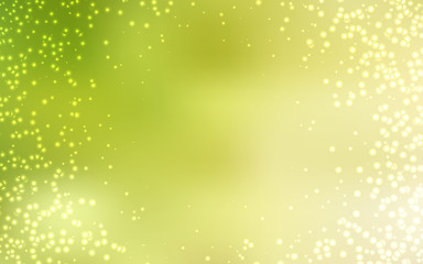 Obraz na płótnie Canvas Light Green, Yellow vector texture with milky way stars.