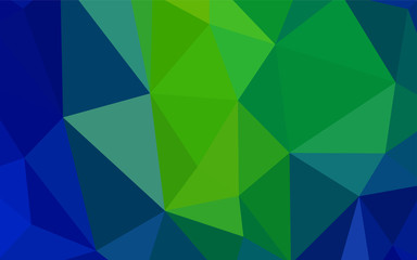 Fototapeta na wymiar Light Blue, Green vector gradient triangles texture.