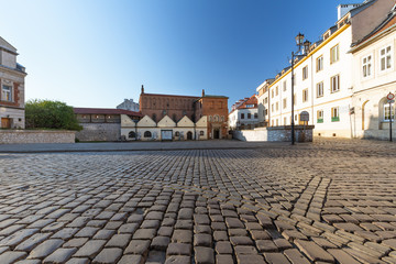 Fototapeta na wymiar Krakow. The market of the old Jewish district of Kazimierz 