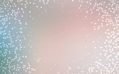 Light Pink, Green vector template with space stars.