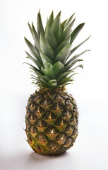 Fototapeta premium Whole pineapple isolated on white