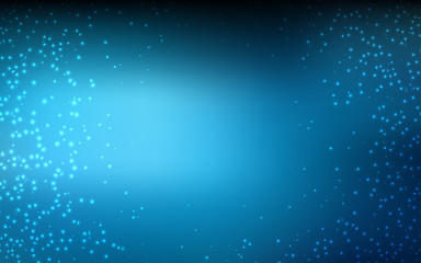 Dark BLUE vector background with galaxy stars.