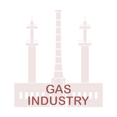 Gas processing plant. Industrial theme.