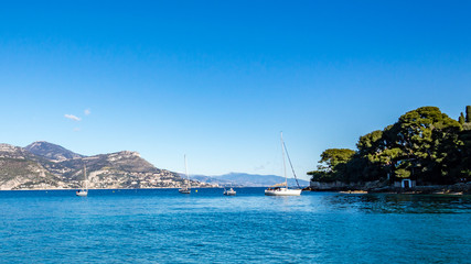 Seacoast of Cap Ferrat in a sunny day