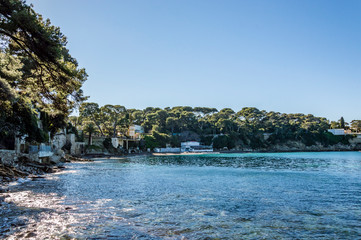Seacoast of Cap Ferrat in a sunny day
