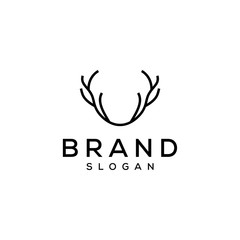 deer antler logo design