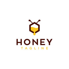 bee honey vector logo design © bagus