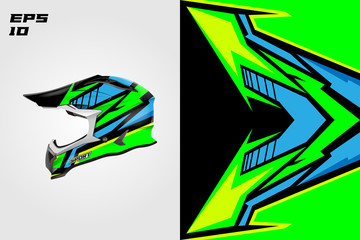 Helmet wrap motorcycle design vector . Eps 10 