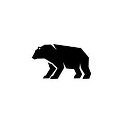 Fototapeta na wymiar bear silhouette vector logo design