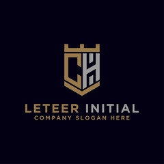 CH letters Initial icons / Monogram.- Vector inspiration logo design - Vector