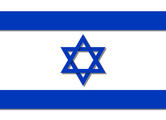 Flag of Israel vector illustration.