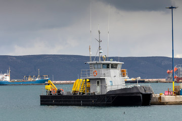 Naklejka premium In the port in the city of Lavrion