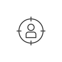 Human recruitment linear icon