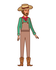 man farmer with straw hat