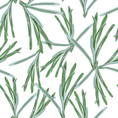Seamless floral pattern of grasses on the white background. Fabric texture. Wallpaper. 