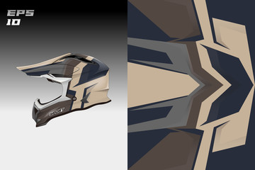 Helmet wrap vector motor design, livery background Eps 10