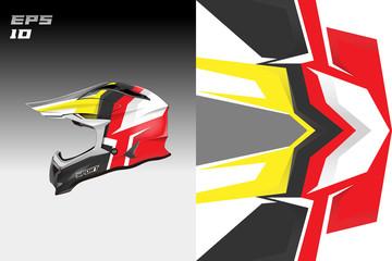 Helmet wrap vector motor design, livery background Eps 10