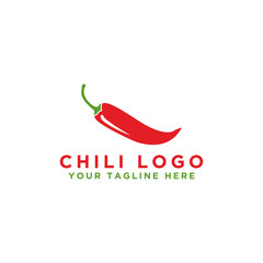 Chili logo design. Isolated vegetables. Vector illustration. - Vector