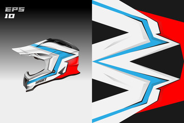 Helmet wrap vector motor design, livery background Eps 10