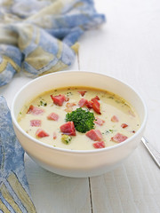 Creamy broccoli cheese soup