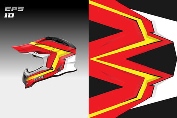 Helmet wrap vector motor design, livery background Eps 10