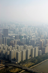 Fototapeta premium Guangzhou view from windows of Canton tower