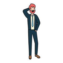 Obraz premium businessman character avatar