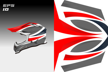 Helmet wrap vector motor design, livery background Eps 10
