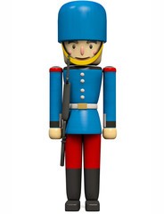 Soldier Toy in Blue and Red Uniform