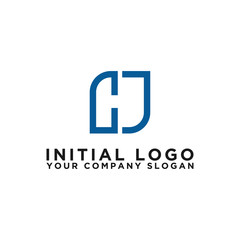 CJ Design logo letter, linear style business logo design. - Vector