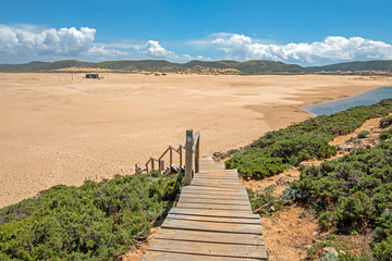 View from Carapateira beach in the Algarve Portugal