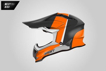 Helmet wrap motorcycle design vector . Eps 10