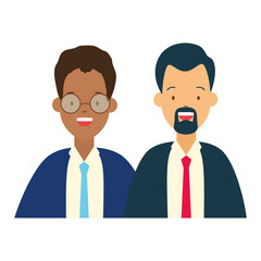 Fototapeta premium two men diversity characters