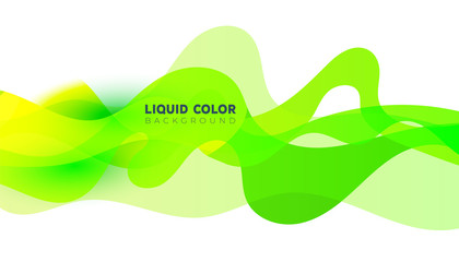 Plastic liquid gradient waves sale banner template
