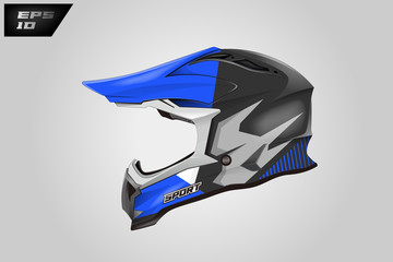 Helmet wrap motorcycle design vector . Eps 10