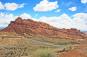 Blue sky over the cliffs - Spotted Wolf Canyon - Utah
