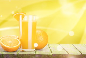 Orange juice and slices of orange © BillionPhotos.com