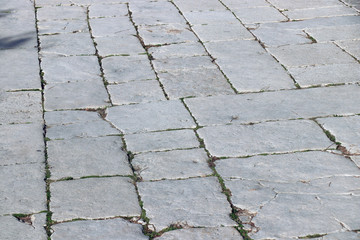 Obraz premium ground floor perspective old vintage stones walk surface wallpaper structure texture background backdrop