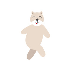 Polar bear vector illustration. Bear on white background.