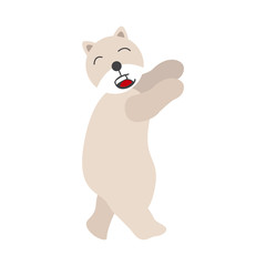 Polar bear vector illustration. Bear on white background.