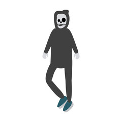 skull of grim reaper with the sickle