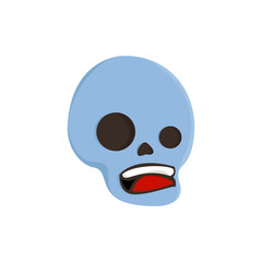 Skull emoticon with expressions