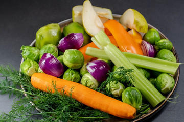 Frische Gemüse Teller