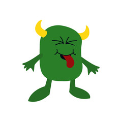 cute monsters on with white backgrounds