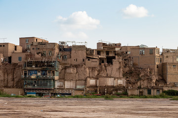 Kashgar, Xinjiang, China: poor districts on the outskirts of Kashgar Old Town, a major tourist spot...