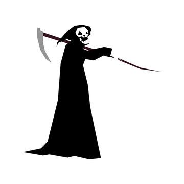 Death skeleton characters with scythe