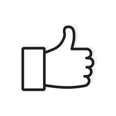 thumbs up, like icon- vector illustration