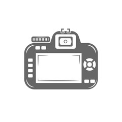 Digital camera flat icon concept