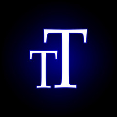 text sign icon in neon style. Can be used for web, logo, mobile app, UI, UX