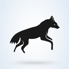 An Aardwolf in Southern Africa. Vector illustration isolated on white background